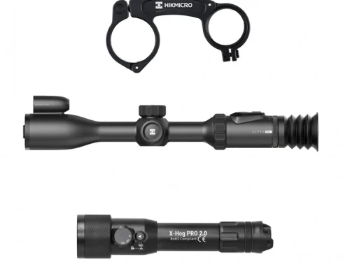 HIKMICRO Alpex PRO A50PL LRF z uchwytem pod IR + iluminator laserowy X-hog Pro v2 940/850 nm